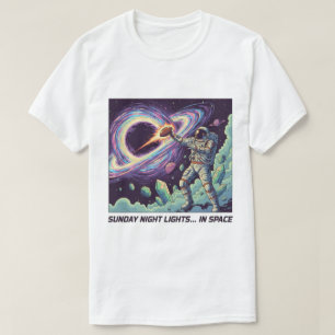 "Sunday Night Lights… In Space" Cosmic Football T-Shirt