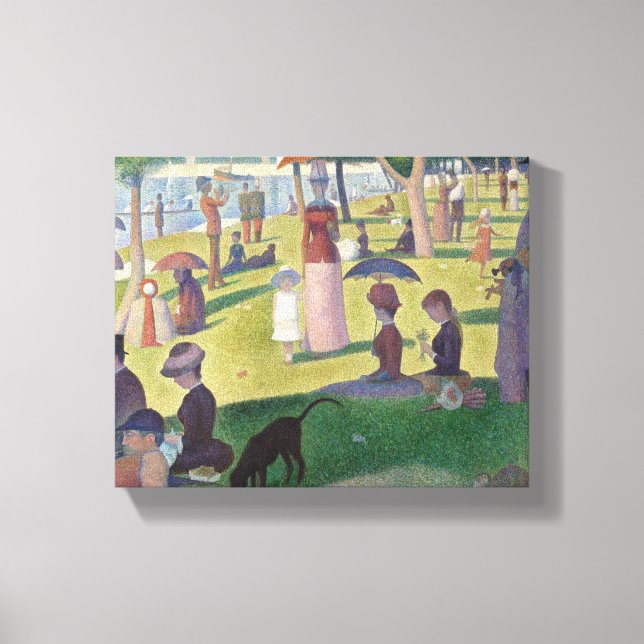 Sunday on La Grande Jatte Seurat Painting Canvas Print (Front)