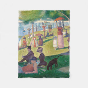 Sunday on La Grande Jatte Seurat Painting Fleece Blanket