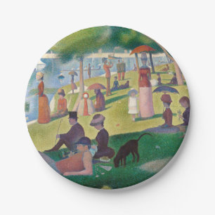Sunday on La Grande Jatte Seurat Painting Paper Plate