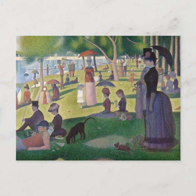 Sunday on La Grande Jatte Seurat Painting Postcard (Front)