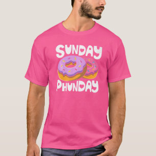 Sunday Phunday Doughnut Girls Women Doughnut Squa T-Shirt
