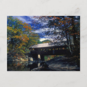 Sunday River Artists Covered Bridge Maine Postcard