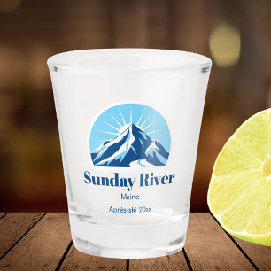 Sunday River Maine ski resort après-ski Shot Glass
