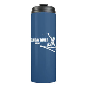 Sunday River Maine Skier Thermal Tumbler