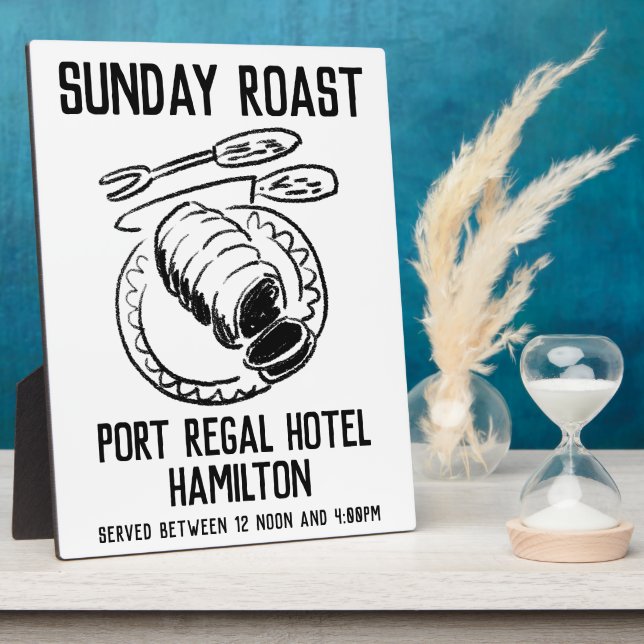 Sunday Roast Promotional Plaque (Side)