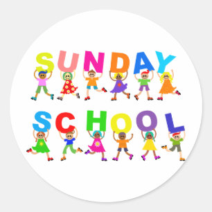 Sunday School Classic Round Sticker