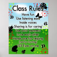 Sunday School Rules Poster