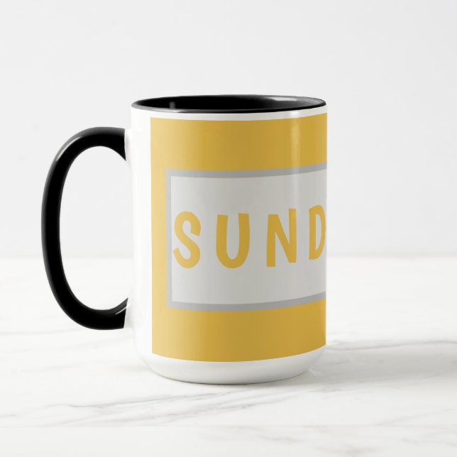 Sunday Today – Minimal Coffee Mug Design (Left)