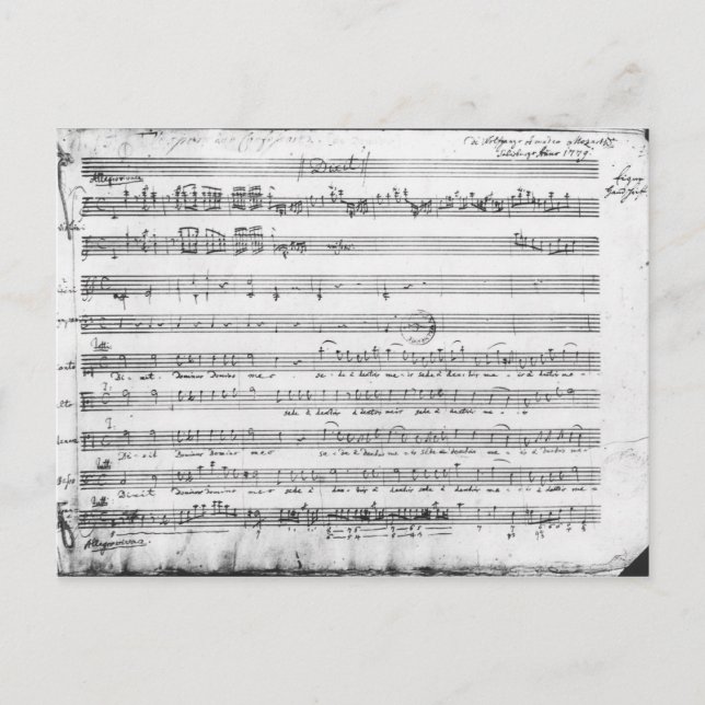 Sunday Vespers, 1779 Postcard (Front)