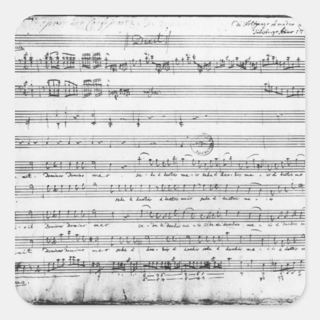 Sunday Vespers, 1779 Square Sticker (Front)