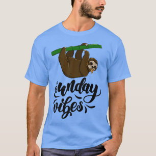Sunday Vibes Funny Sleepy Head Sloth Love Women Pi T-Shirt