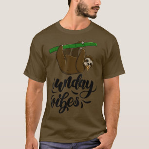 Sunday Vibes Funny Sleepy Head Sloth Love Women Pi T-Shirt