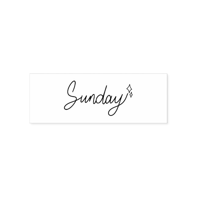 Sunday Weekday Journal Design Self-inking Stamp (Design)