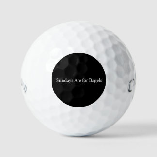 Sundays Are for Bagels Golf Ball | Funny Golf Gift
