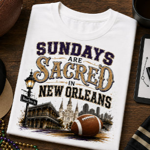 Sundays Are Sacred in New Orleans Football Tri-Blend Shirt