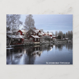 Sundborn Sweden Winterscape Postcard