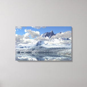 Sundered Mountain (Winter) Canvas Print