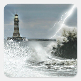Sunderland - Roker Pier & Lighthouse Square Sticker