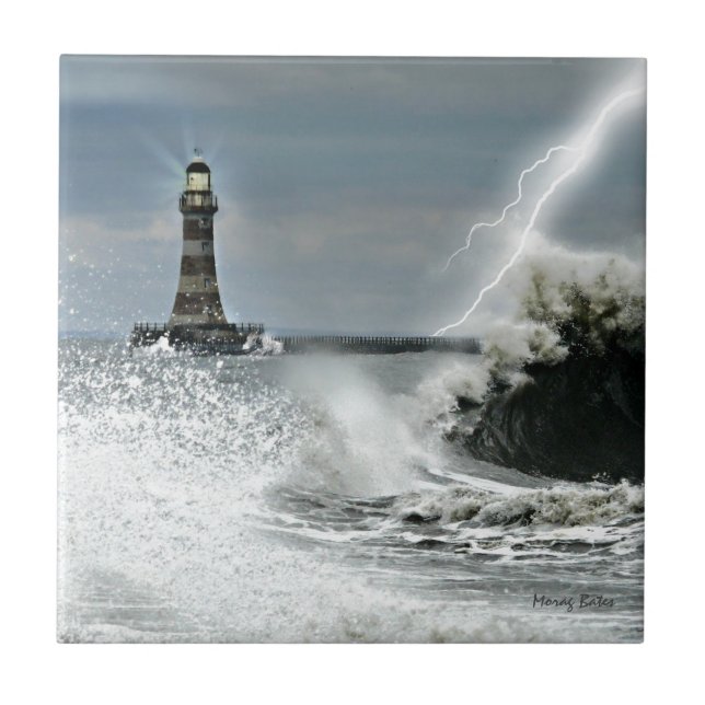 Sunderland - Roker Pier & Lighthouse Tile (Front)