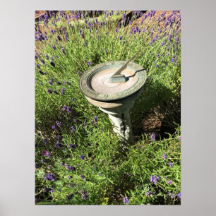Sundial in Lavender Poster