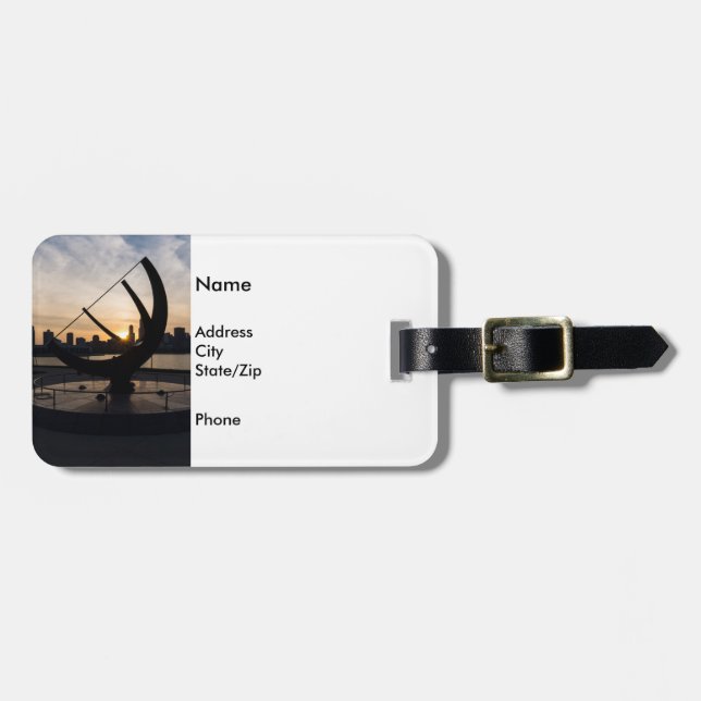 Sundial Sunset Luggage Tag (Front Horizontal)