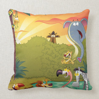 Sundown At The Water Hole Cushion