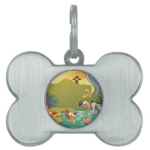 Sundown At The Water Hole Pet ID Tag