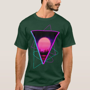 Sundown City Outrun Synthwave  Retro Futurism T-Shirt