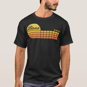 Sundown Groove Retro Bass Guitar Vibes T-Shirt