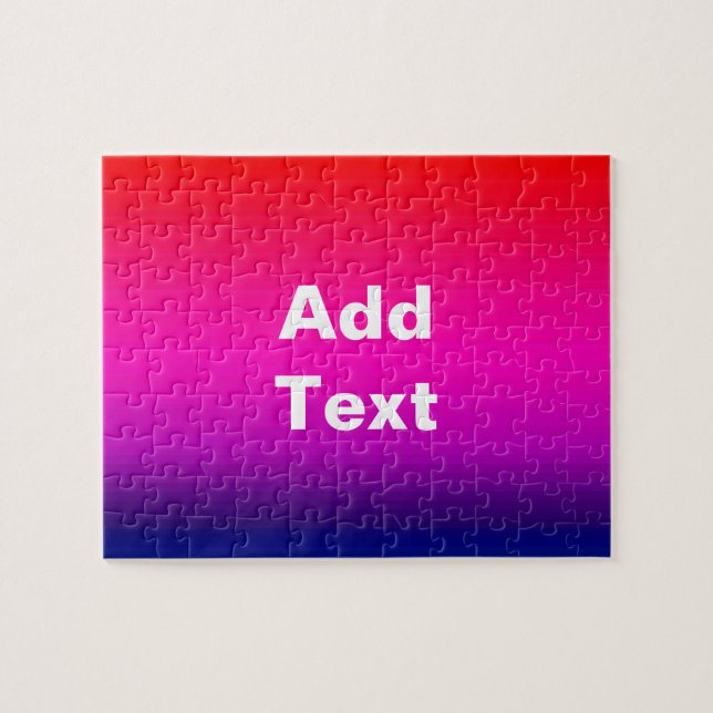 Sundown Horizontal Colours of Blue Purple Red Text Jigsaw Puzzle (Horizontal)