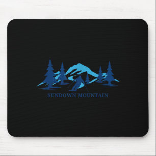 Sundown mountain iowa ski resort skiing skier  mouse pad