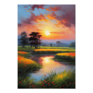 Sundown Serenity, Colors of the Swamp Photo Print