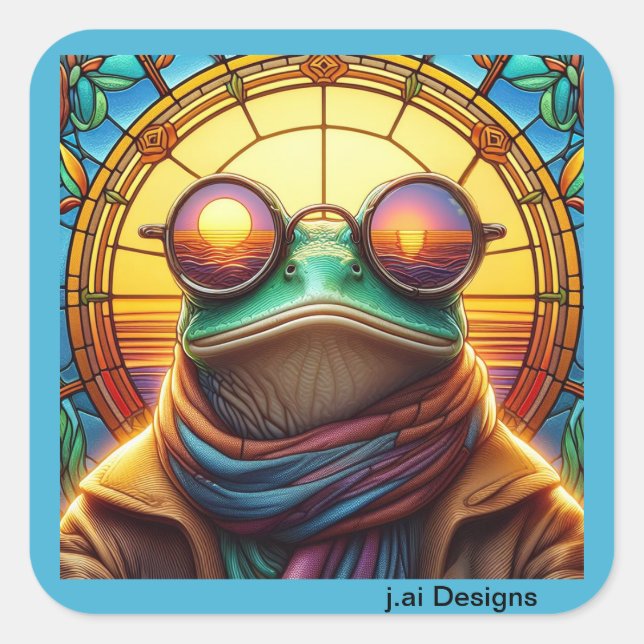 Sundown Swagger Square Sticker (Front)