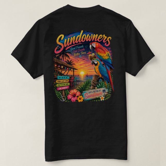 Sundowners Vibrant Colour T-Shirt (Design Back)