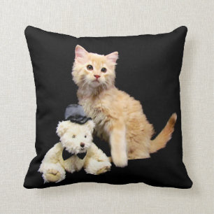 Sundrop's Teddy Bear - Cat Throw Pillow