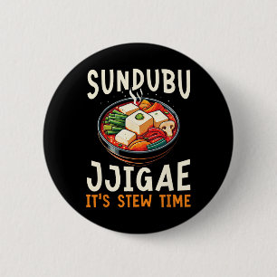 Sundubu Jjigae Asian Food Foodie Korean Cuisine Ko 6 Cm Round Badge