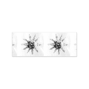 Sunfaces  on blue Thunder_Cove Rubber Stamp