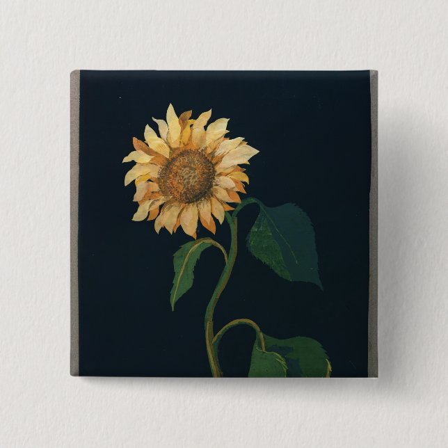 Sunflower 15 Cm Square Badge (Front)