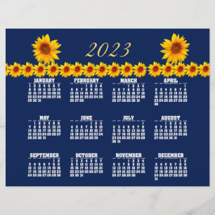 Sunflower 2023 Calendar Flyer