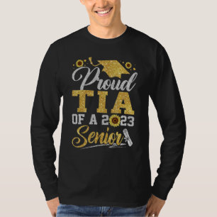 Sunflower 2023 Proud tia Of A 2023 Senior Graduati T-Shirt