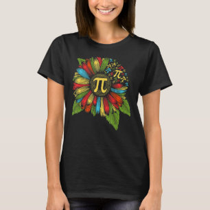 Sunflower 3 14 Symbol Pi Day Math Lovers Geek Nerd T-Shirt