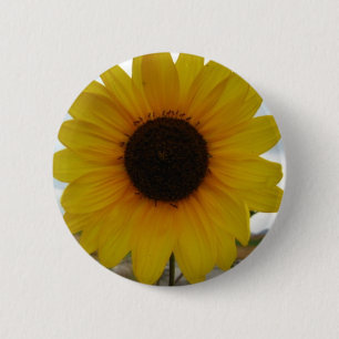 sunflower 6 cm round badge