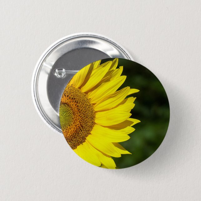 Sunflower 6 Cm Round Badge (Front & Back)