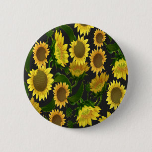 Sunflower 6 Cm Round Badge