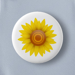 Sunflower 6 Cm Round Badge