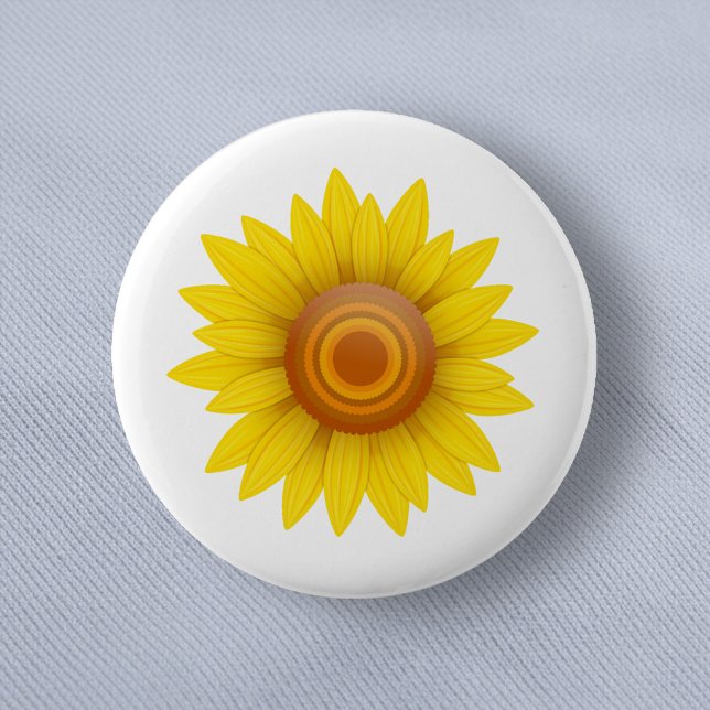 Sunflower 6 Cm Round Badge (Creator Uploaded)