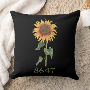 Sunflower 8647 86 47 Subtle Anti Trump Floral Boho Cushion