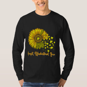 Sunflower Accept Understand Love Autism Awareness T-Shirt