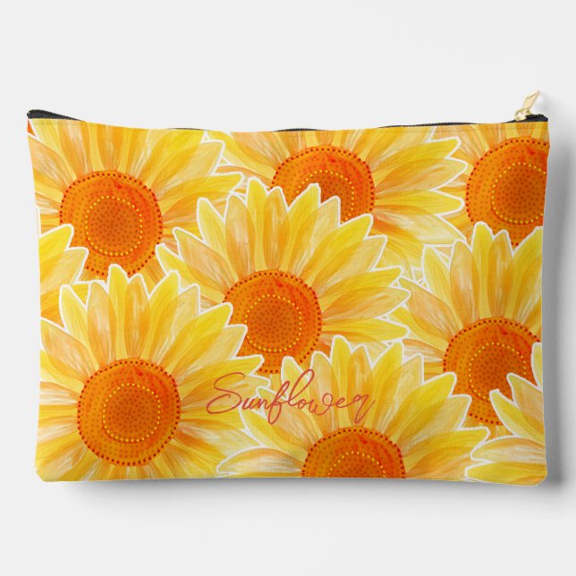 Sunflower  accessory pouch (Back)
